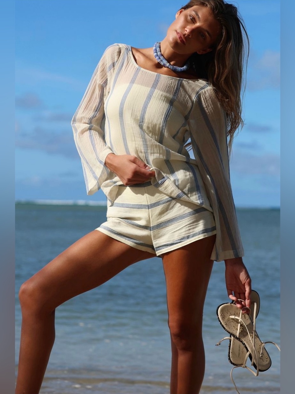 Free People-free-est Collection ~ Salt And Stripes Short Set ~ Small ~ * NWT * - Picture 11 of 14